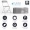Flash Furniture Hercules Series Plastic Folding Chair Grey - 10 LB Weight Capacity Comfortable Event Chair-Lightweight Folding Chair, PK10 10-LE-L-3-GREY-GG - alternate 2
